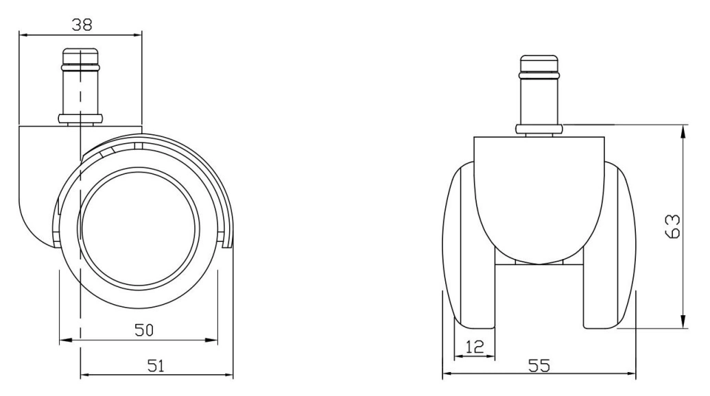 High Quality TPE Rubber Caster Wheels