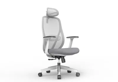 Cadeira de malha respirável para escritório executivo com design traseiro em V moderno e mais recente com rodas