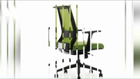 Cadeira de escritório ergonômica moderna e excelente giratória em tecido de malha Cadeira de funcionários com braços e rodas